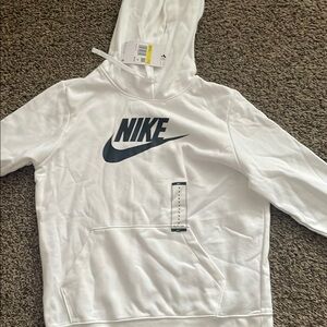 Nike White Hoodie with Logo